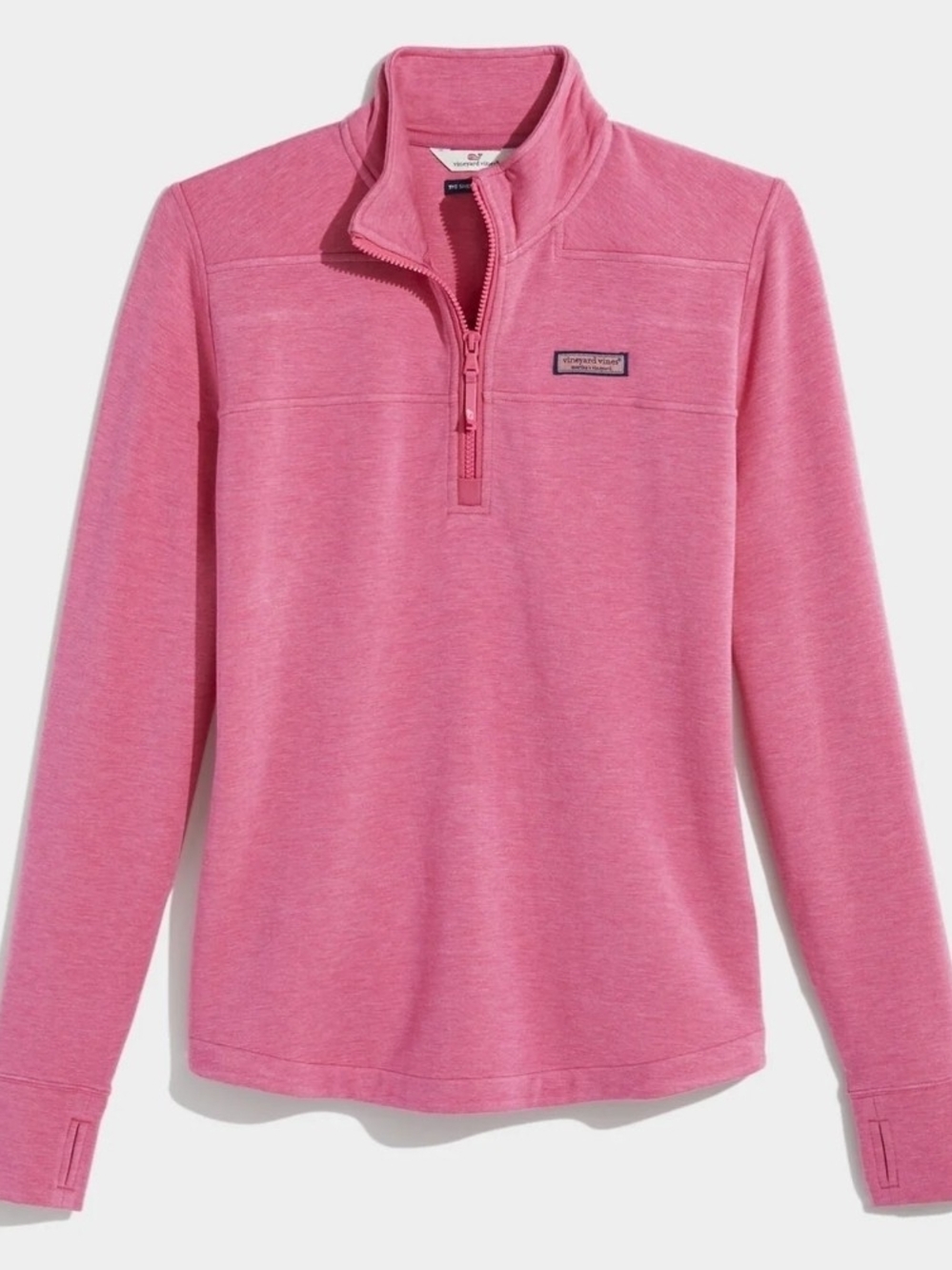 Vineyard Vines Women's Pink Quarter-Zip Performance Pullover